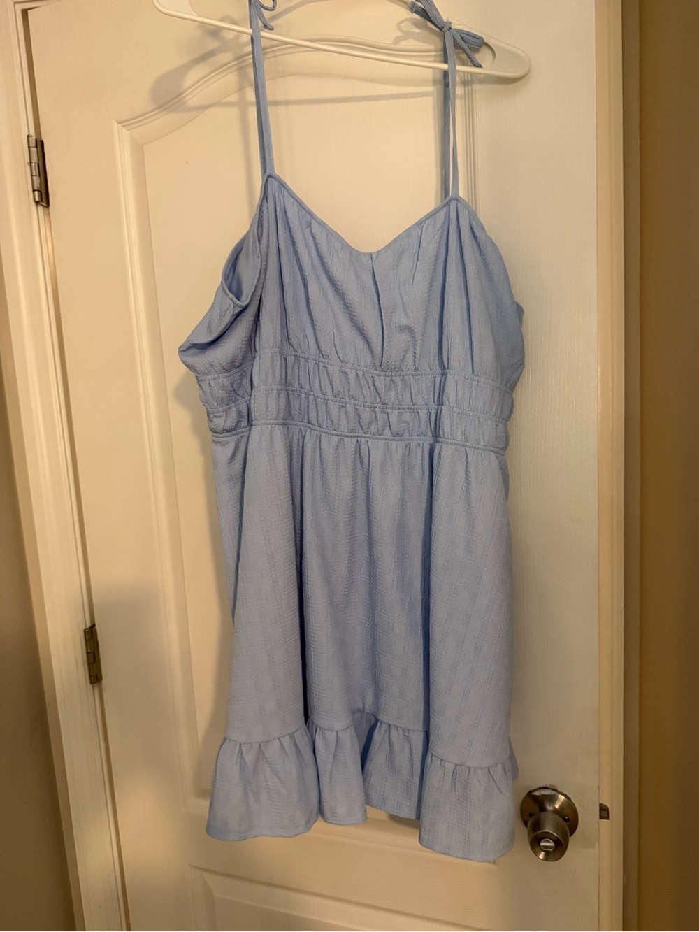 H&M Light Blue Tie-Shoulder Sundress